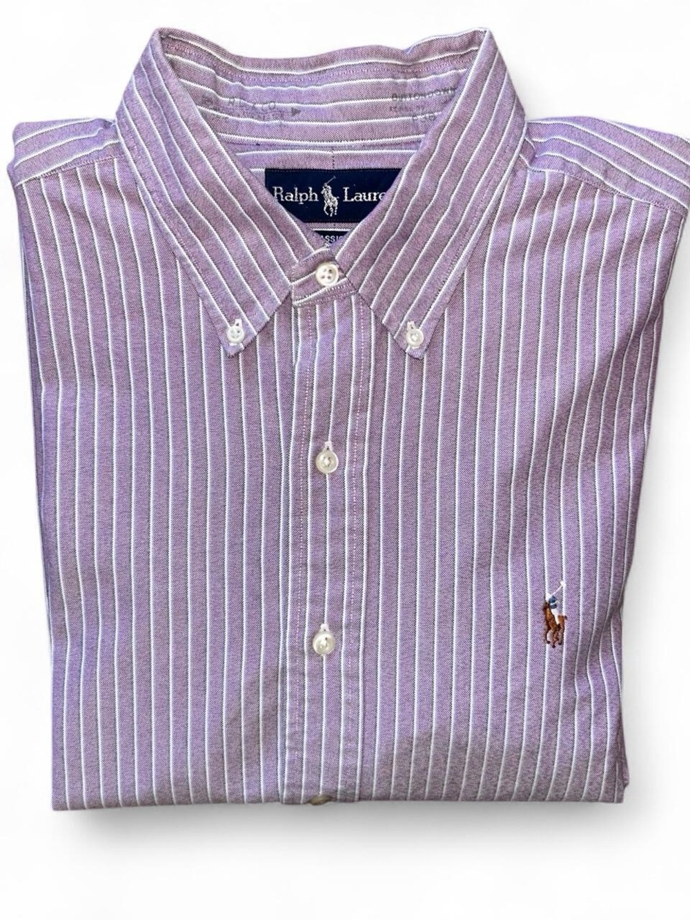 Ralph Lauren Lavender Stripe Button-Down Shirt